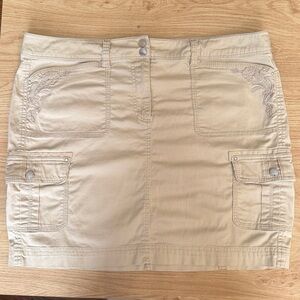 White House Black Market Beige Skirt